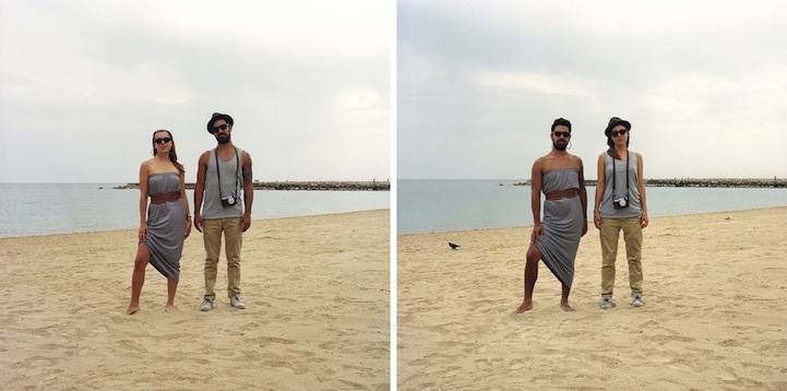 New Quirky Photos of Couples Switching Clothes4