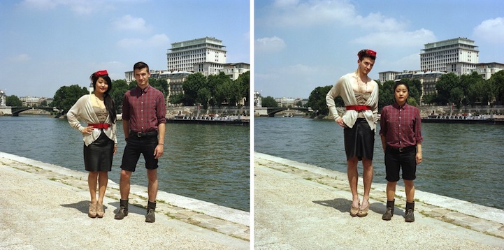 New Quirky Photos of Couples Switching Clothes5