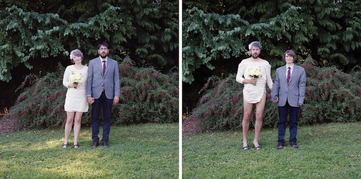 New Quirky Photos of Couples Switching Clothes2