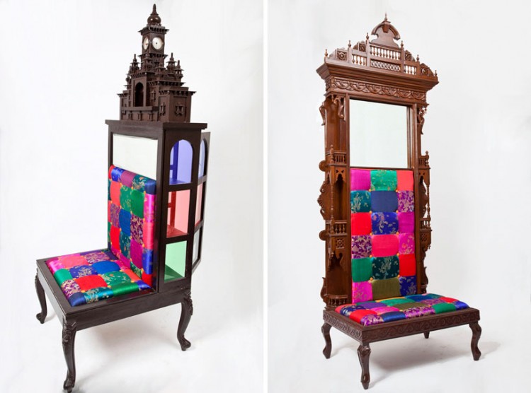 aparna repurposes salvaged antiques into whimsical chairs 2