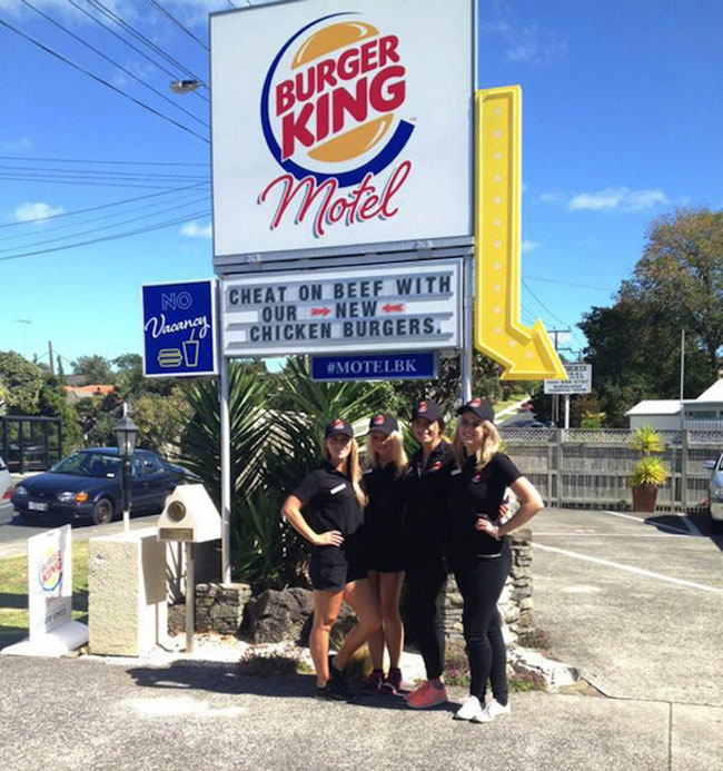 In New Zealand, A Pop-Up Burger King Motel Where You Can Eat Its New Burger 2