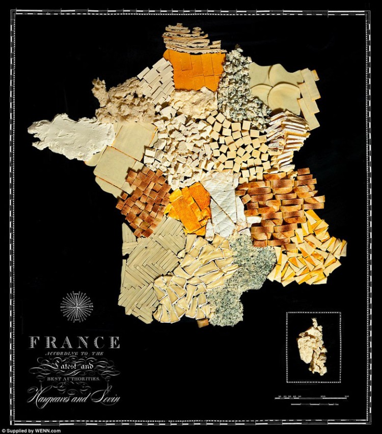 吃掉一整個法國，用各國象徵食物做成的世界地圖 4