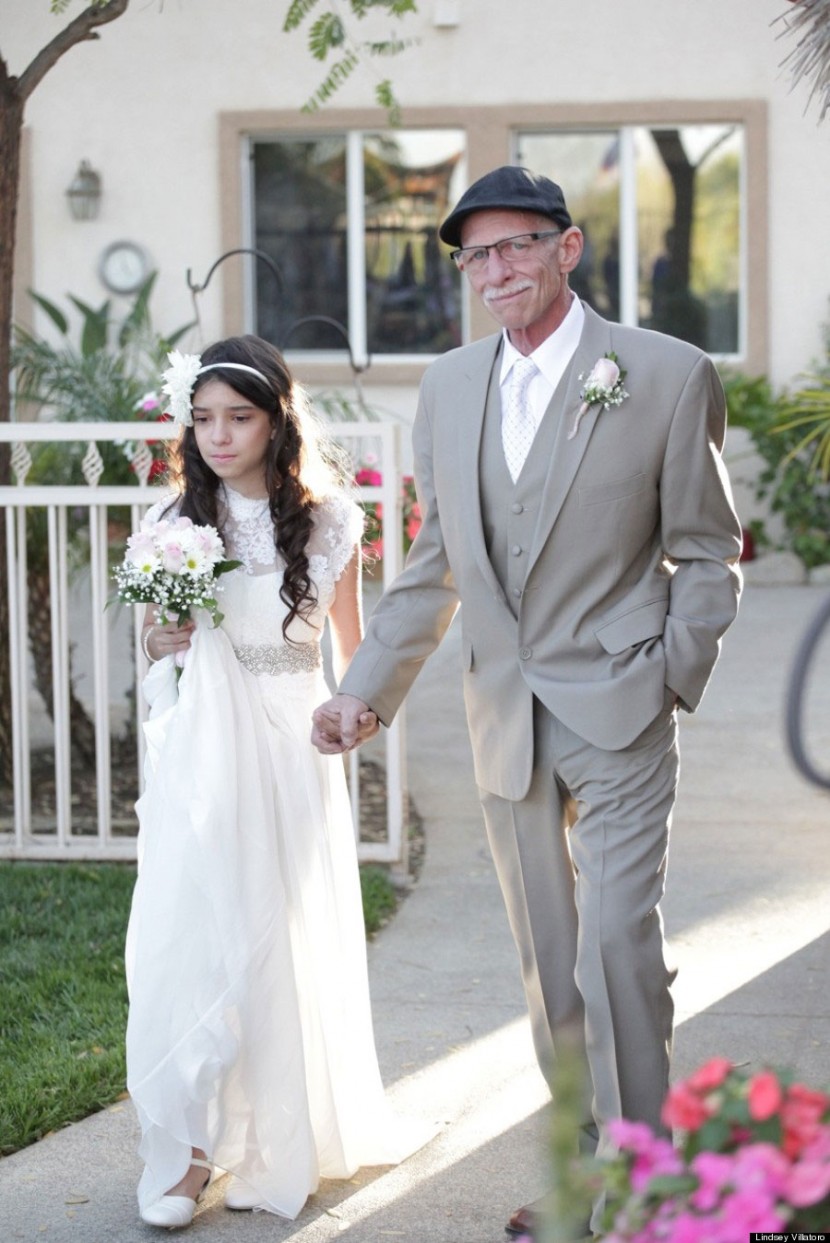 Cancer-Stricken Dad Walks 11-Year-Old Down The 'Aisle' Because He Won't Be There For The Real Thing 1