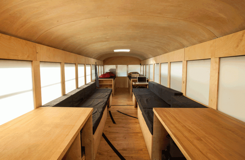 This Guy Was Sick Of Paying Rent, So He Converted A Bus Into His Dream Home 3