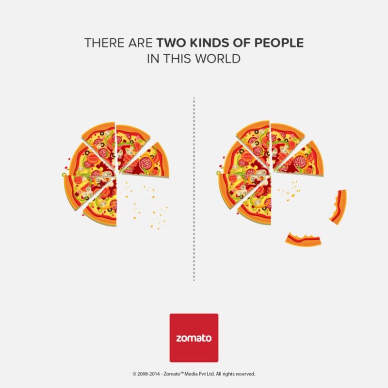 Witty Print Ads Show Two Different Kinds Of Eating Habits That People Have 1