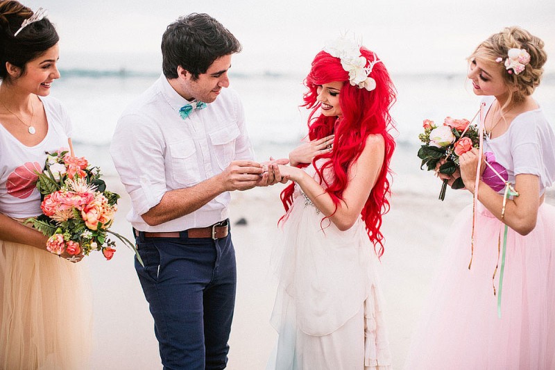 看完這個小美人魚Ariel主題的浪漫婚禮，你也會想擁有一個迪士尼式的童話婚姻 19