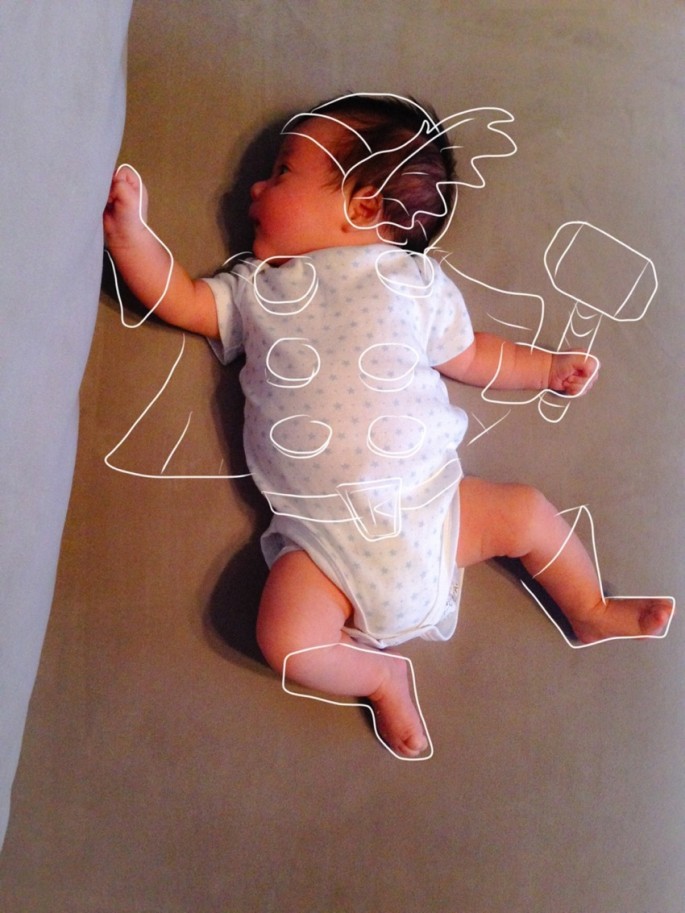 Creative Dad Sketches His Newborn Son On Fun ‘Adventures’  1