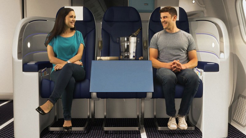 湯姆森航空擬推出特色座位服務，在飛機上享用燭光晚餐的願望很快可以實現啦 1