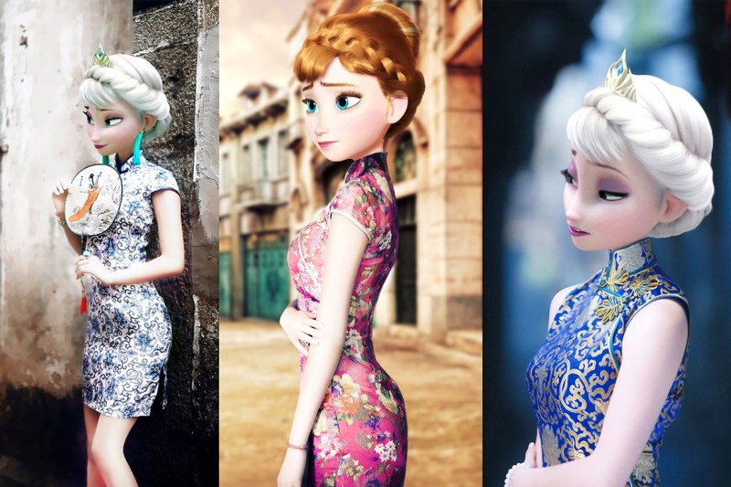 穿旗袍的Elsa公主和Anna公主，你見過嗎？ 6