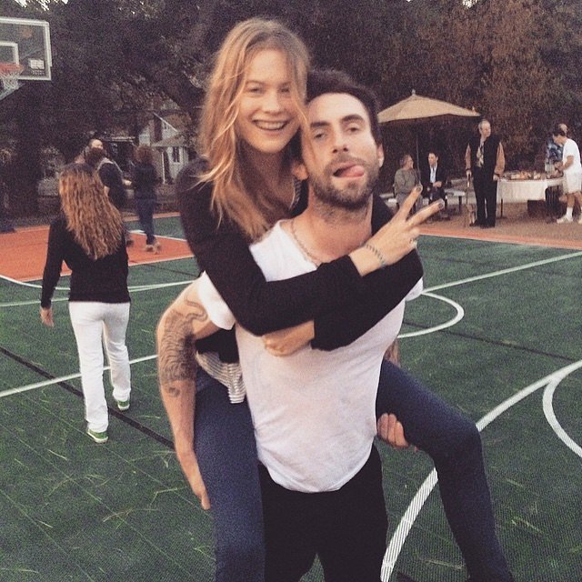 Adam Levine and Behati Prinsloo's Romance Is as Perfect as a Sunday Morning 8
