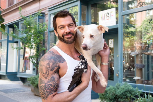 Handsome Men Pose With Their Rescued Pets, Help Animals Get Adopted 12