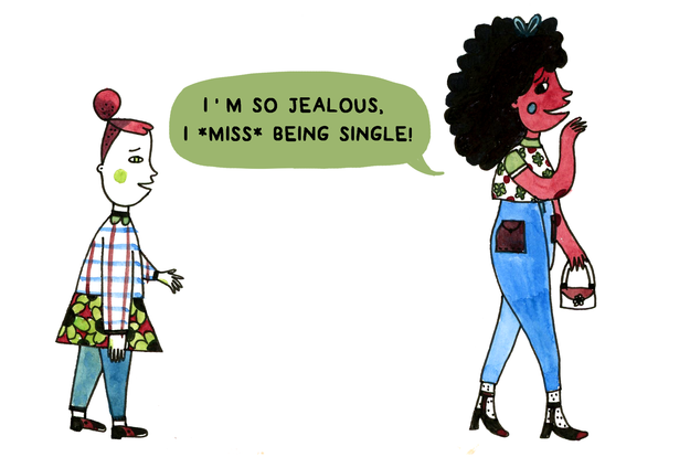 Honest Illustrations Show What People Say To Singles VS What They Really Hear 2