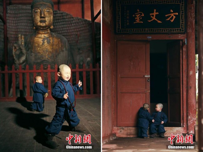 爆紅重慶小僧侶：純真可愛的模樣，讓網友紛紛親自造訪佛寺！ 1
