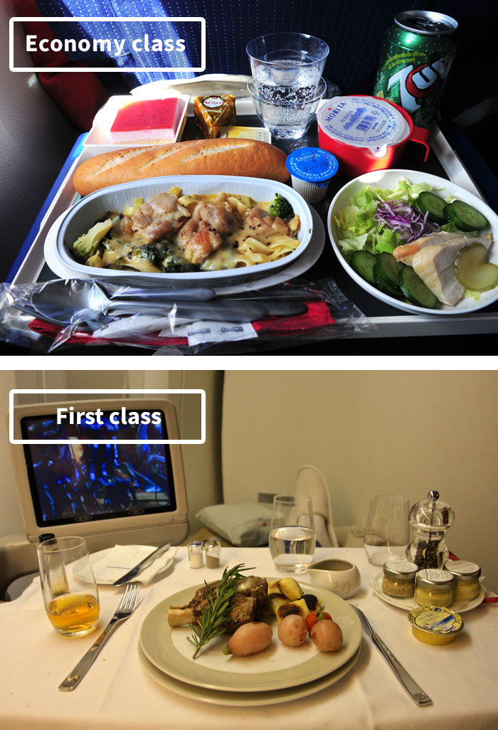 Airline Food: Economy Vs. First Class 5
