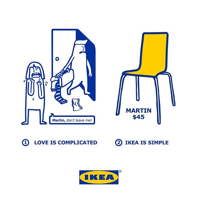 IKEA 幽默插圖，幫情侶解決「愛情」的各種現實問題！ 2