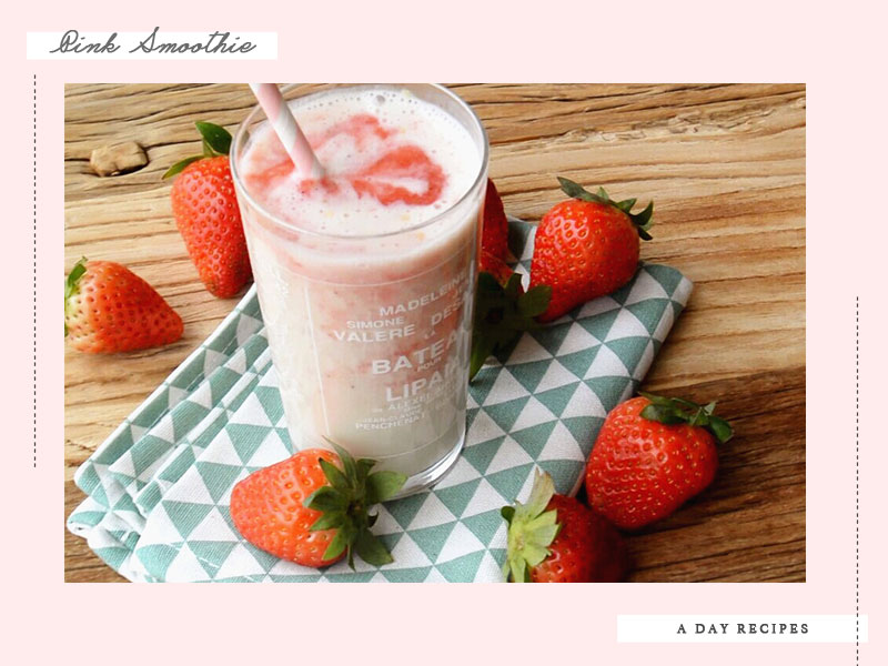 A Day Recipes : 5分鐘就能喝到的粉紅漩渦早餐Smoothie 6