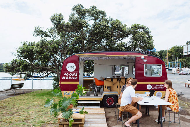 These Architects Wanted To Work Outside, So They Made A Mobile Office In A Caravan 1