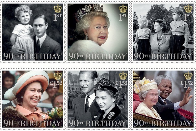 慶祝英國女王 90 歲生日，小王子 George 首次加入全家福紀念郵票！ 1