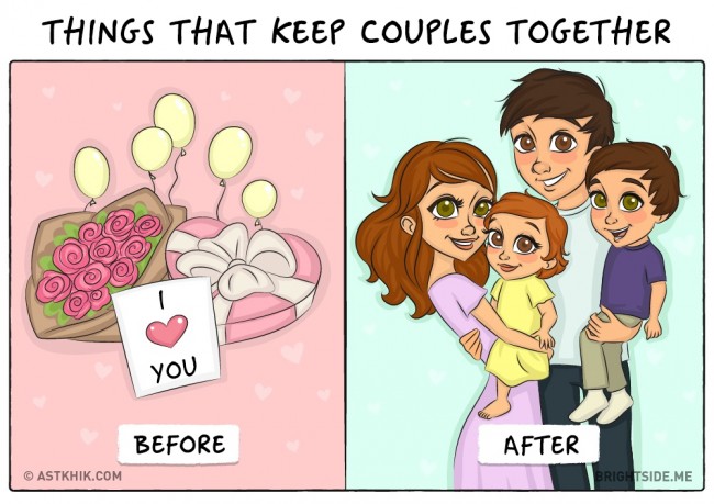 Before＆After：9 張情侶間真實的甜蜜插畫，看完都想「結婚」了！ 5