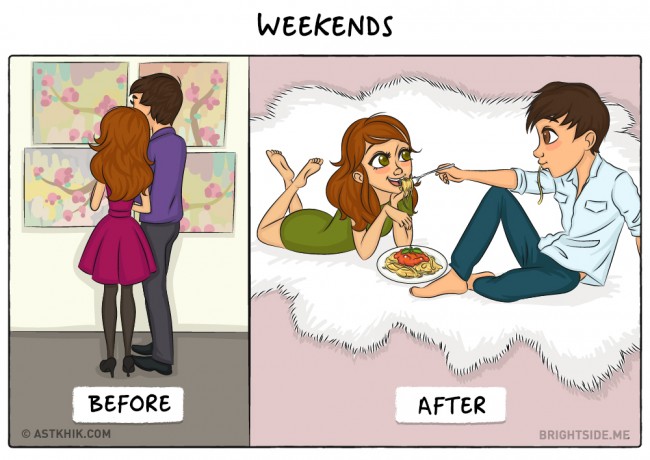 Before＆After：9 張情侶間真實的甜蜜插畫，看完都想「結婚」了！ 8