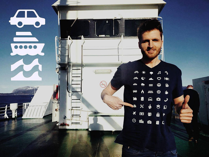Traveller T-Shirt With 40 Icons Lets You Communicate In Any Country Even If You Don’t Speak Its Language 5