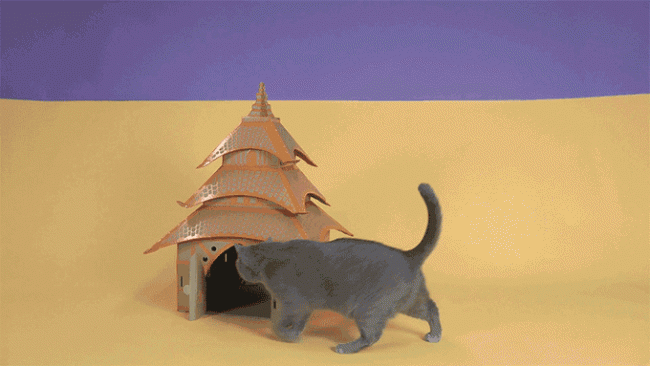 在家也能讓寵物環遊世界：7 款由知名景點地標打造的「紙板貓屋」！ 1