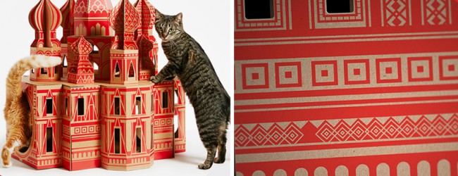 在家也能讓寵物環遊世界：7 款由知名景點地標打造的「紙板貓屋」！ 2
