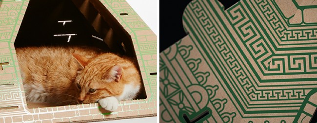 在家也能讓寵物環遊世界：7 款由知名景點地標打造的「紙板貓屋」！ 12