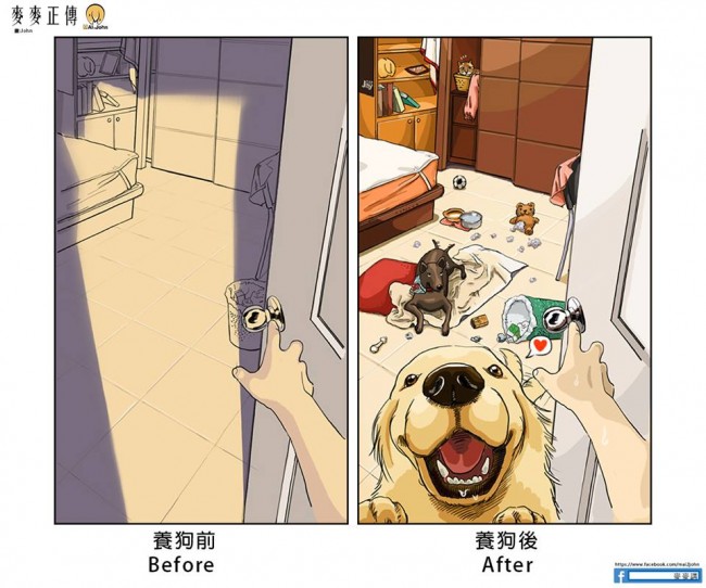 What Life Is Like Before And After You Get A Dog, In 9 Comics 3